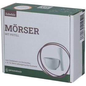 Spinnrad® Mörser Porzellan Weiss 6,8 cm Ø. mit Pistill