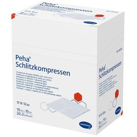 Hartmann Peha® Schlitzkompressen steril 12- lagig 20 x 2 Stück 10 x 10 cm