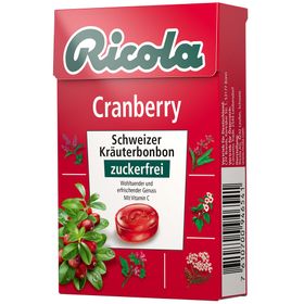 Ricola® Schweizer Kräuterbonbons Box Cranberry ohne Zucker