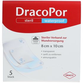 DRACOPOR waterproof Wundverband 8 x 10 cm steril