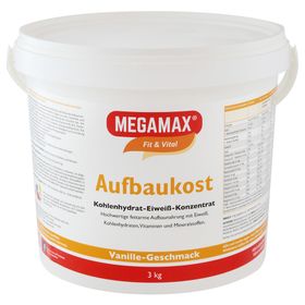 MEGAMAX® Fit & Vital Aufbaukost Kohlenhydrat-Eiweiß-Konzentrat Vanille-Geschmack