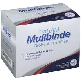 PARAM Mullbinden ohne Cellophan 4 m x 10 cm