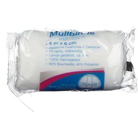 PARAM Elastische Mullbinden in Cellophan 4 m x 6 cm