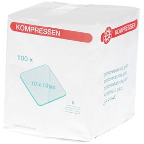 NOBA Mullkompressen unsteril 8- lagig 100 Stück 10 x 10 cm