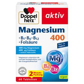 Doppelherz® aktiv Magnesium 400 + B1 + B6 + B12 + Folsäure Tabletten