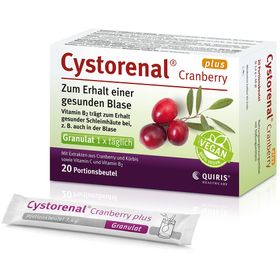 Cystorenal Cranberry plus für eine gesunde und starke Blase, mit Kürbiskernextrakt, Vitamin B2 und C