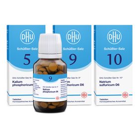 DHU Schüßler-Salze Kur mit dem Mineralsalz des Stoffwechsels Nr. 5+9+10