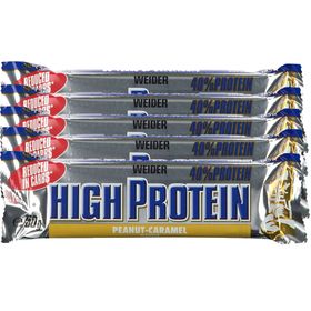 Weider 40 % High Protein Low Carb, Erdnuss-Karamell, Riegel