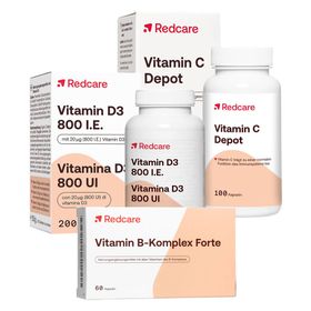 Redcare Vitamin B-Komplex Forte + Vitamin D3 800 I.E. + Redcare Vitamin C Depot