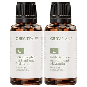 CBD VITAL Schlaftropfen mit Hanf und Melatonin