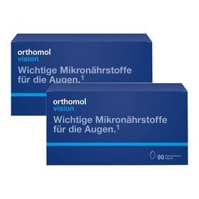 Orthomol Vision - wichtige Mikronährstoffe für die Augen - Nahrungsergänzung mit Lutein, Zeaxanthin, Omega-3-Fettsäure - Kapseln