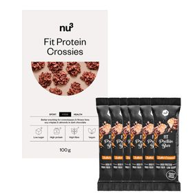 nu3 Fit Protein Bar, Salted Caramel + Protein Crossies