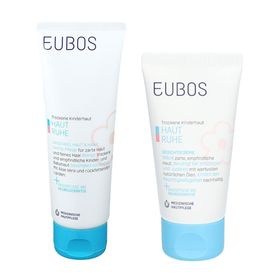 EUBOS® MED Kinder Haut Ruhe Waschgel und EUBOS® Kinder Haut Ruhe Gesichtscreme