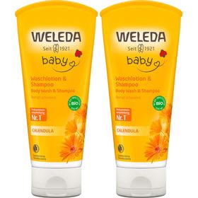 Weleda Baby Waschlotion & Shampoo Calendula - reinigt Haut & Haare schonend, mild zu den Augen