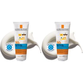 La Roche Posay Anthelios Sonnenmilch für Kinder LSF 50+: Effektiver Sonnenschutz mit MEXORYL 400 Filtertechnologie und Antioxidantien + Lipikar Baume AP+M Körperbalsam Mini  GRATIS