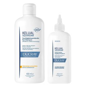 Ducray KELUAL SQUANORM Kopfhaut-Tonikum + DUCRAY KELUAL SQUANORM Shampoo Trockene Schuppen