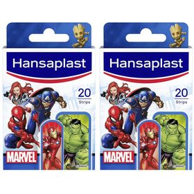 Hansaplast Marvel Pflaster | Kinderpflaster | Wasserabweisend | Hautfreundlich | Schmerzfrei zu entfernen |Motiv-Pflaster | 20 Stück