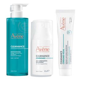 Avène Cleanance Comedomed Peeling Intensiv Anti-Pickel Akutpflege + Avène Cleanance Comedomed Anti-Unreinheiten Konzentrat + Avène Cleanance Reinigungsgel - bei Akne, Pickel und Mitesser