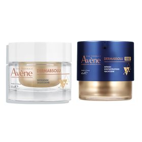 Avène DERMABSOLU intensiv-konturstraffende Nachtcreme + Avène DERMABSOLU festigende Tagescreme - Anti-Aging Pflege mit Bakuchiol