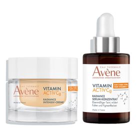 Eau Thermale Avène – VITAMIN ACTIV Cg Radiance Intensiv-Creme: Anti-Aging-Pflege für strahlende Haut + Eau Thermale Avène – VITAMIN ACTIV Cg Radiance Serum-Konzentrat: Minderung von Fältchen und Pigmentflecken