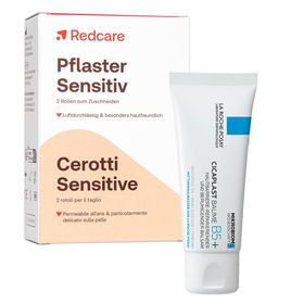 Redcare Pflaster Sensitiv + La Roche Posay Cicaplast Baume B5+: Reparierende Creme für geschädigte und irritierte Haut