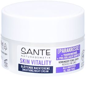 SANTE® Skin Vitality Glättende Nachtcreme Parakresse & Traubenkernöl