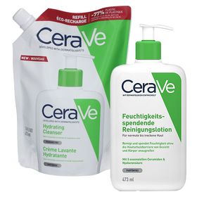 CeraVe Feuchtigkeitsspendende Reinigungslotion + CeraVe® Feuchtigkeitsspendende Reinigungslotion Nachfüllpack