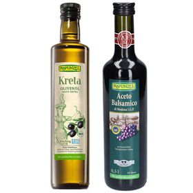 Rapunzel - Olivenöl Kreta, nativ extra + Rapunzel Aceto Balsamico di Modena I.G.P. Rustico