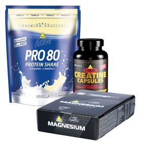 Inkospor X-TREME Creatin + Inkospor Active Magnesium + Inkospor Active Pro 80 Vanille