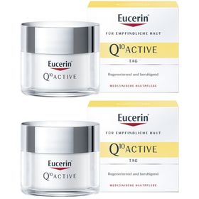 Eucerin Q10 Active Tagespflege – Anti-Falten Tagescreme für trockene Haut – antioxidative Gesichtscreme mit Q10