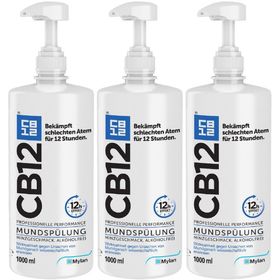 CB12 Mundspülung: Mundwasser mit Zinkacetat & Chlorhexidin gegen schlechten Atem & Mundgeruch