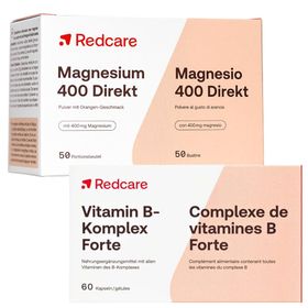 Redcare Vitamin B-Komplex Forte + Redcare Magnesium 400 Direkt