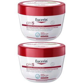 Eucerin ph5 Ultraleichte Feuchtigkeitscreme – Körpercreme für empfindliche Haut mit Dexpanthenol – pH-hautneutrale Gelcreme