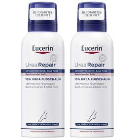 Eucerin UreaRepair PLUS Fußschaum – 48 h Pflege für trockene Füße mit feuchtigkeitsspendender Urea und beruhigendem Duft