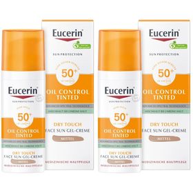 Eucerin® Oil Control Tinted Face Sun Gel-Creme mit LSF 50+ – getönter Sonnenschutz für fettige und unreine Haut – Mittel