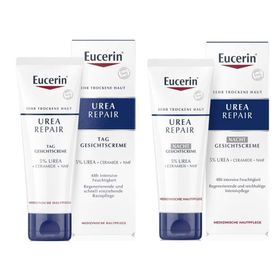 Eucerin Urea Repair Tag Gesichtscreme 5% +  Eucerin Urea Repair Nacht Gesichtscreme 5%