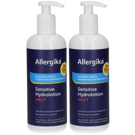 ALLERGIKA® Hydrolotio Sensitive AKUT - Juckreizlindernde SOS-Akutpflege bei trockener, zu Juckreiz und Entzündung neigender Haut, wie z. B. Neurodermitis, Nesselsucht, Insektensticken