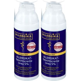 ALLERGIKA® Gesichtscreme Urea 5% - 24h-Feuchtigkeitspflege: Intensiv hydratisierende tägliche Pflege bei trockener, spannender und schuppiger Gesichtshaut für Tag und Nacht