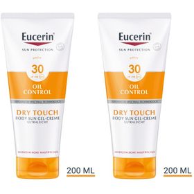 Eucerin® Oil Control Body Sun Dry Touch Gel-Creme LSF 30 – hoher Sonnenschutz mit ultra leichter Textur, Anti-Sand Effekt und Anti-Glanz Effekt