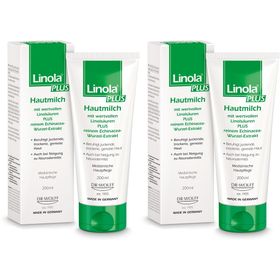 Linola PLUS Hautmilch - Körperlotion für juckende, trockene und irritierte Haut