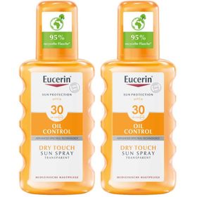 Eucerin® Oil Control Sun Spray Transparent LSF 30 – Sonnenschutzspray mit leichter Textur, auch für zu Akne neigende Haut