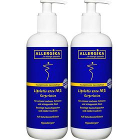 ALLERGIKA® Lipolotio Urea 10% - Sehr reichhaltige Intensiv-Körperpflege bei sehr trockener, sehr rauer, schuppender Haut auch mit Juckreiz z.B. Schuppenflechte, Reibeisenhaut oder Fischschuppenkrankheit