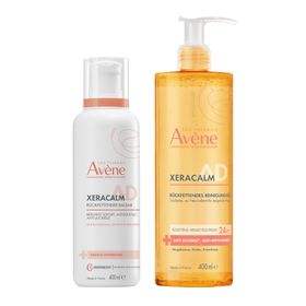 Avène XERACALM A.D Rückfettender Balsam + XeraCalm A.D Reinigungsöl - gegen Juckreiz und zur Pflege von Neurodermitis