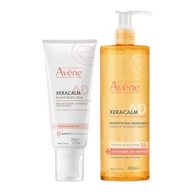 Avène XERACALM A.D Rückfettende Creme + XeraCalm A.D Reinigungsöl - gegen Juckreiz und zur Pflege von Neurodermitis