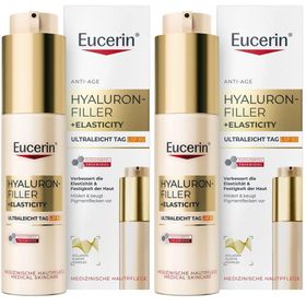 Eucerin® Hyaluron-Filler + Elasticity Ultraleicht Tag LSF 50 – Tagescreme mildert Falten und Pigmentflecken
