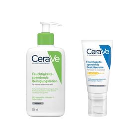 CeraVe Feuchtigkeitsspendende Gesichtscreme mit LSF 50 + CeraVe Feuchtigkeitsspendende Reinigungslotion