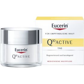 Eucerin Q10 Active Tagespflege – Anti-Falten Tagescreme für trockene Haut – antioxidative Gesichtscreme mit Q10