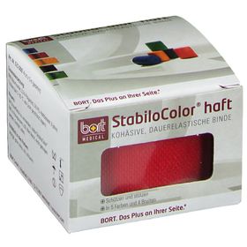 BORT StabiloColor® haft Binde 4 cm rot