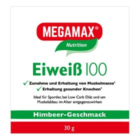 MEGAMAX® Nutrition Eiweiß 100 Himbeer-Geschmack