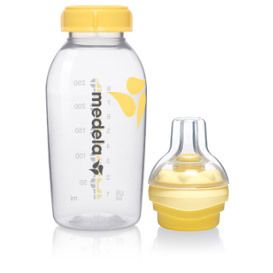 Medela Calma Babyflasche 250ml mit Calma Solitaire Silikonsauger, 0-6 Monate